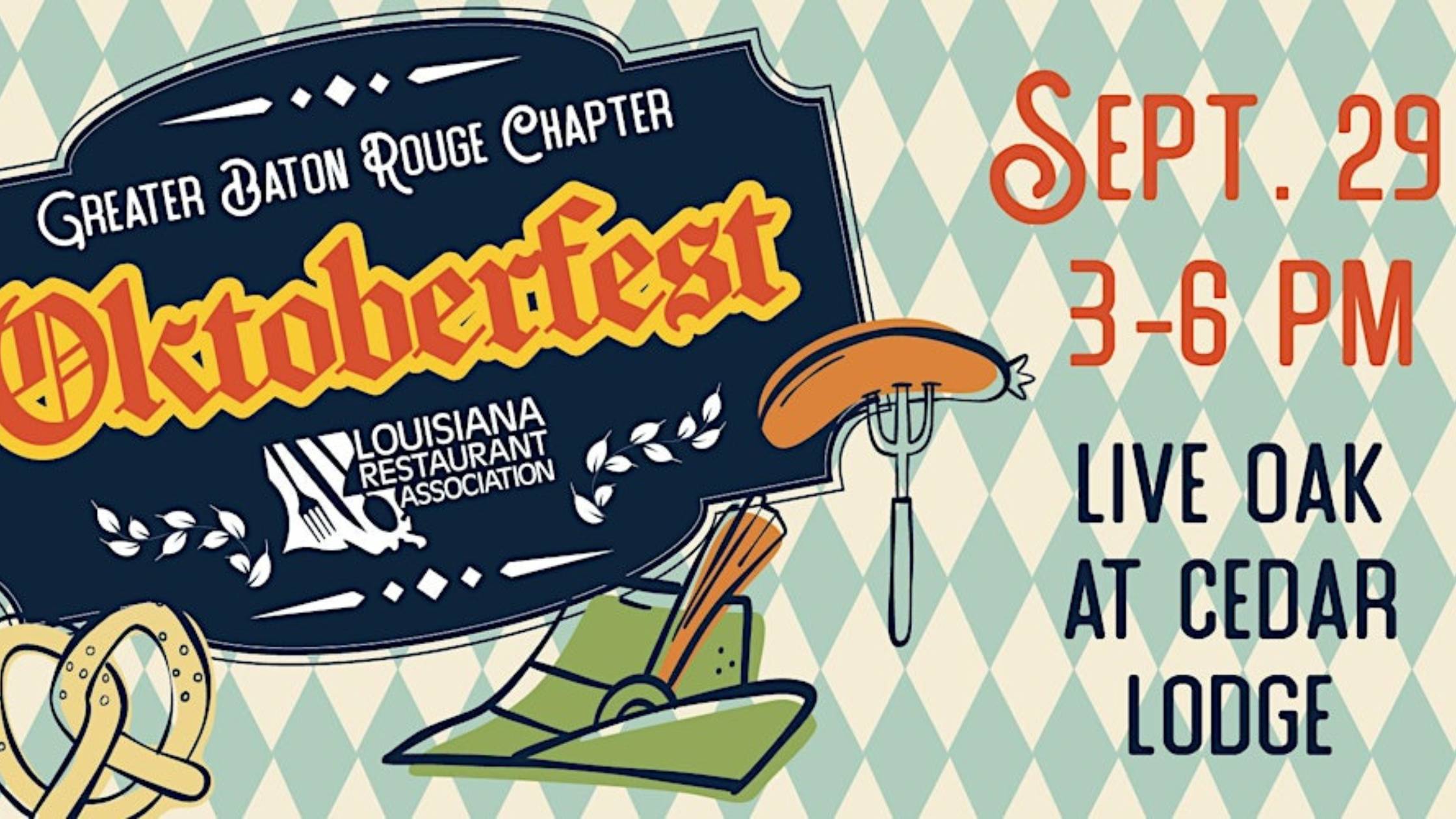 Promotional graphic for the Greater Baton Rouge Chapter Oktoberfest