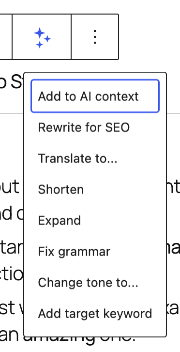 AI quick actions – SEOPress