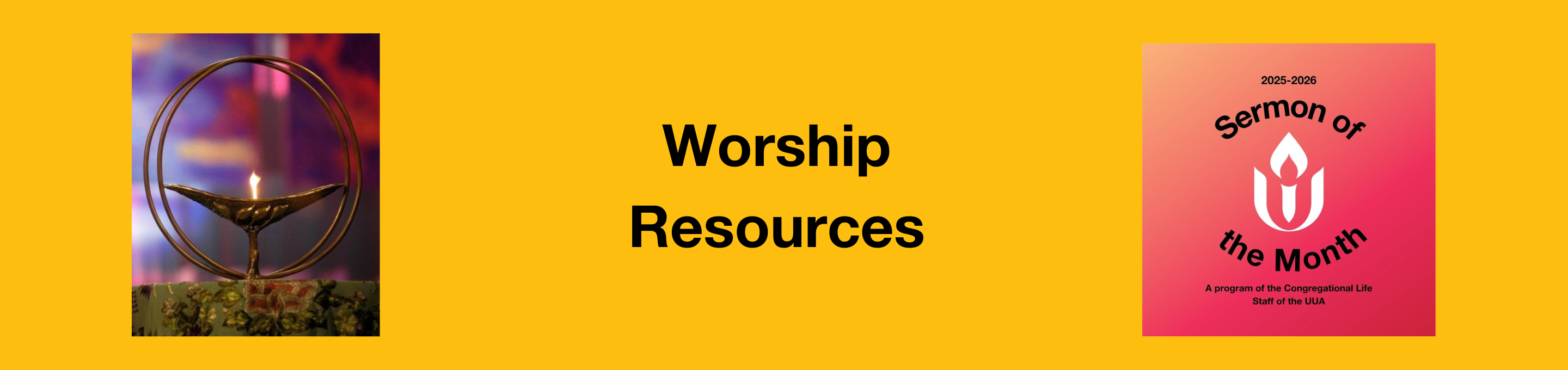 Image of a chalice and the Sermon Series Logo with the words Worship Resources