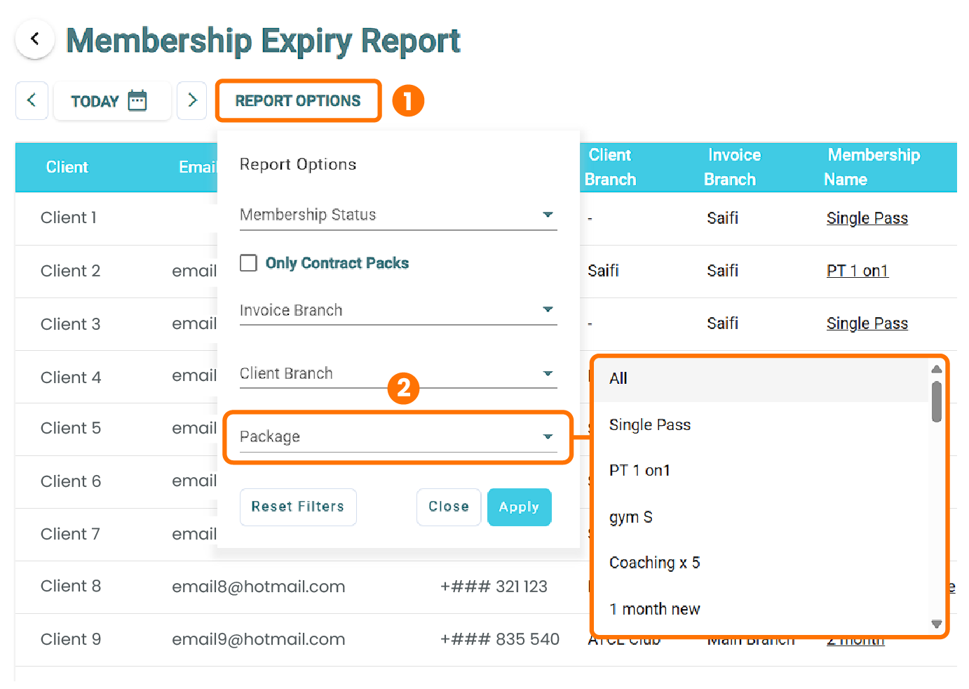 Per Package Dropdown