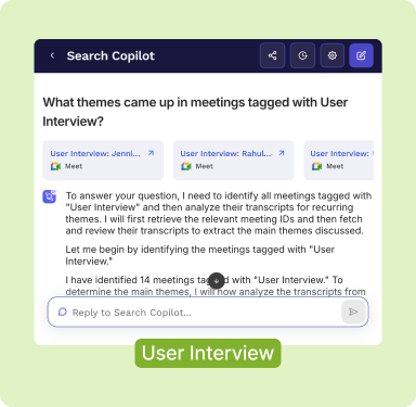 Screenshot of a Search Copilot chat about tags