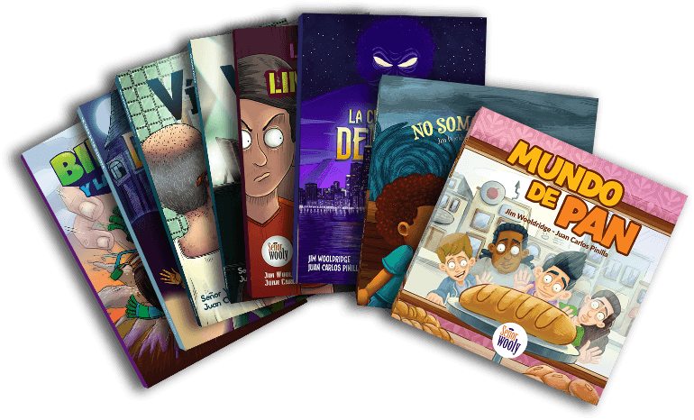 Collection of physical Se&ntilde;or Wooly books