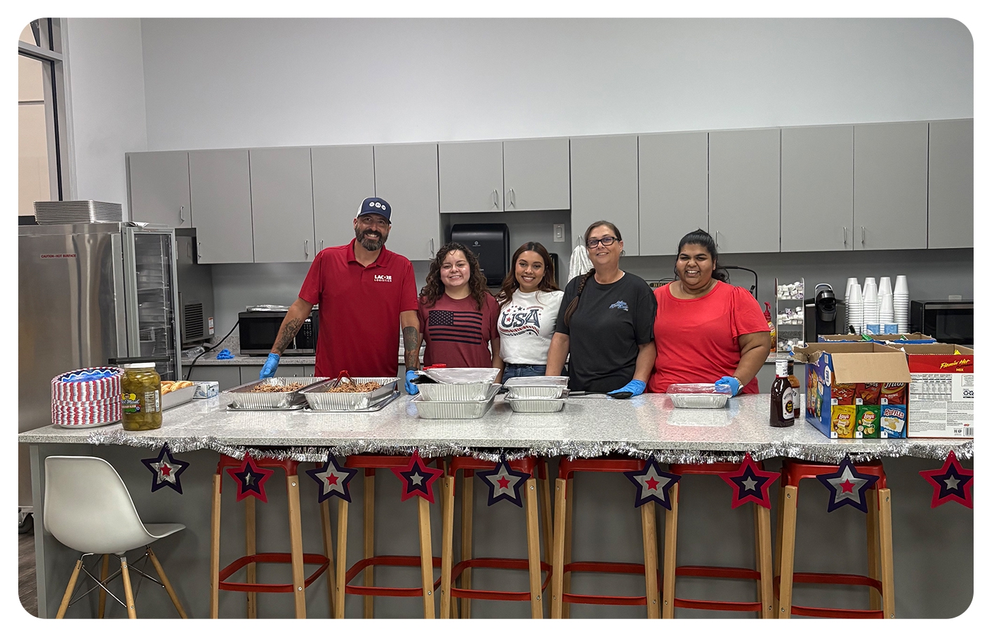 The LaCore team at the Fourth of July BBQ
