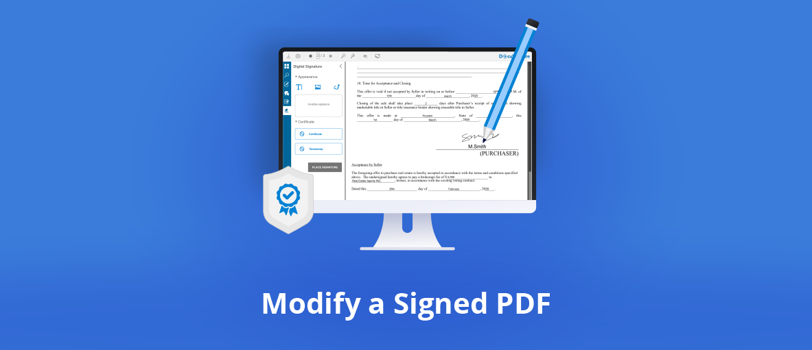 Modify a signed PDF