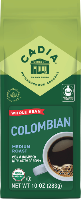 CADIA Colombian whole bean coffee