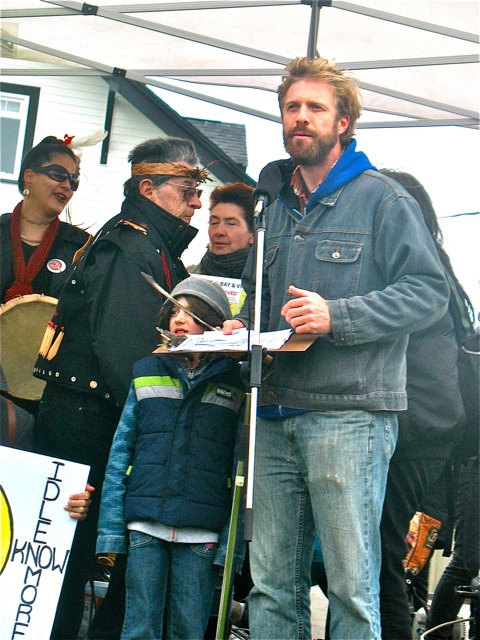 Ben speaking at a community event