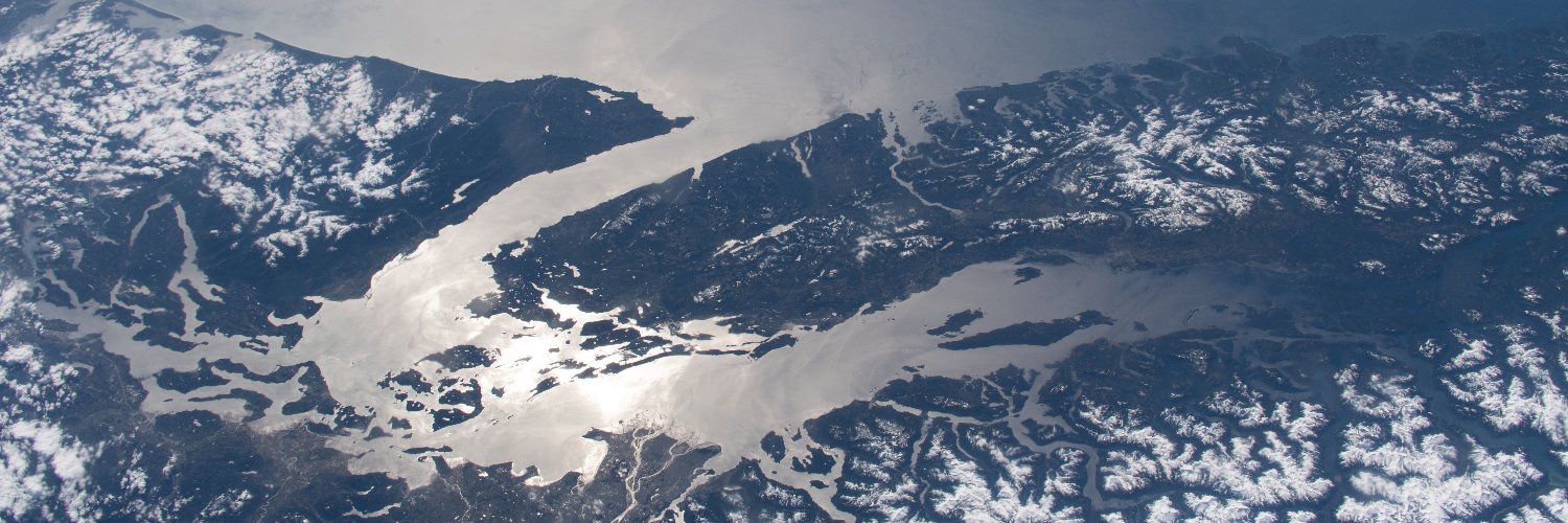 Satellite image of southern Vancouver Island and Salish Sea