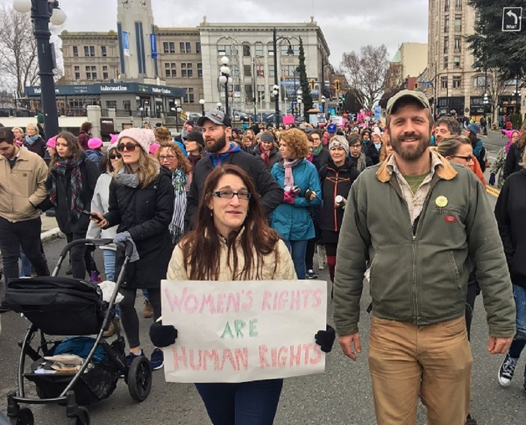 Marching down Government Street during the women's march