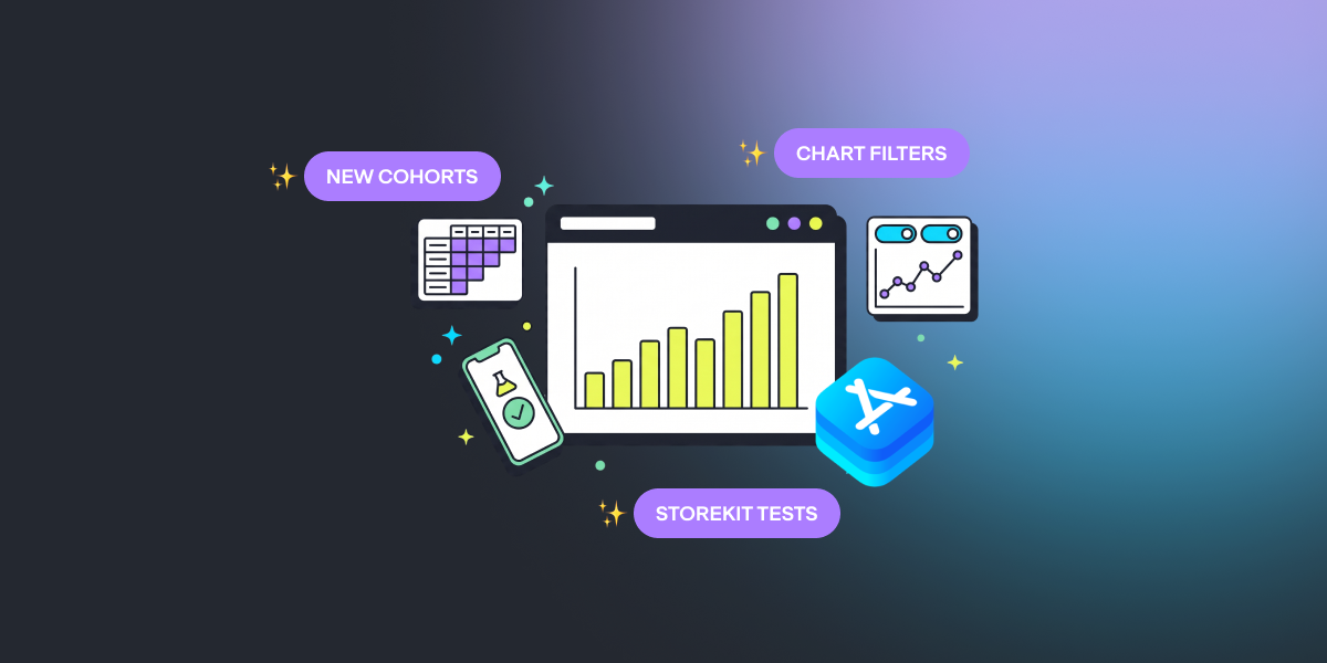 Qonversion July 2026 product update — new Cohorts engine, custom chart filters, secret key rotation, StoreKit testing
